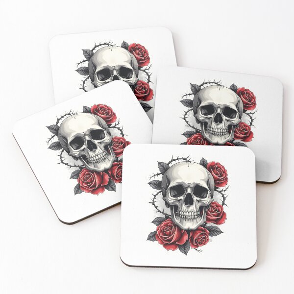 Item preview, Gothic Floral Skull designed and sold by VibeTCreations.
