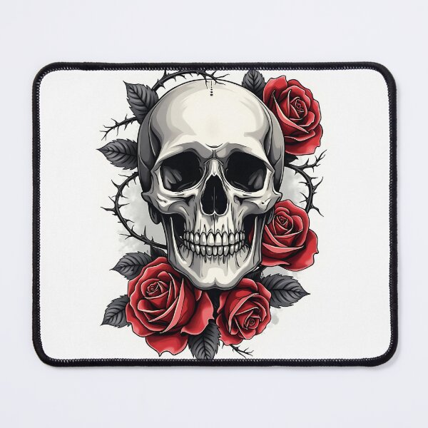 Item preview, Gothic Floral Skull designed and sold by VibeTCreations.