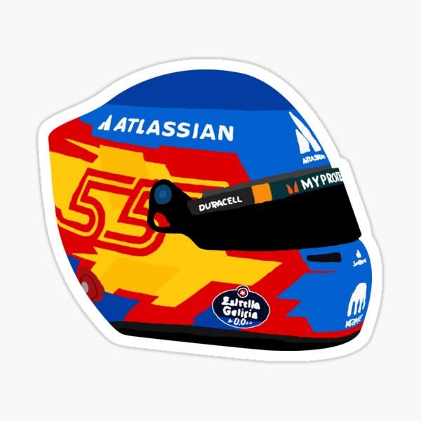 Vista previa del artículo con la obra «Casco de F1 de Carlos Sainz Jr. para la temporada 2025», diseñado y vendido por thalisons.