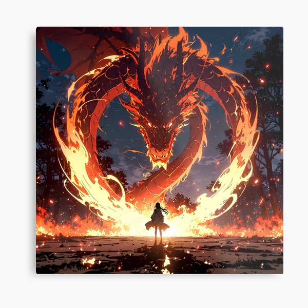 Artikel-Vorschau von Höllischer Feuerdrache - Epische Fantasy Kunst, designt und verkauft von contemplevivant.