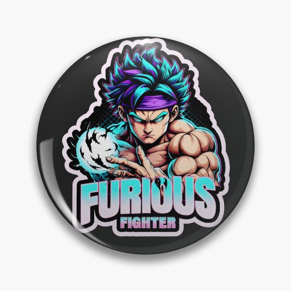 Item preview, Furious Fighter Unleashing Blue Energy In Violet Storm designed and sold by SplashTastic.