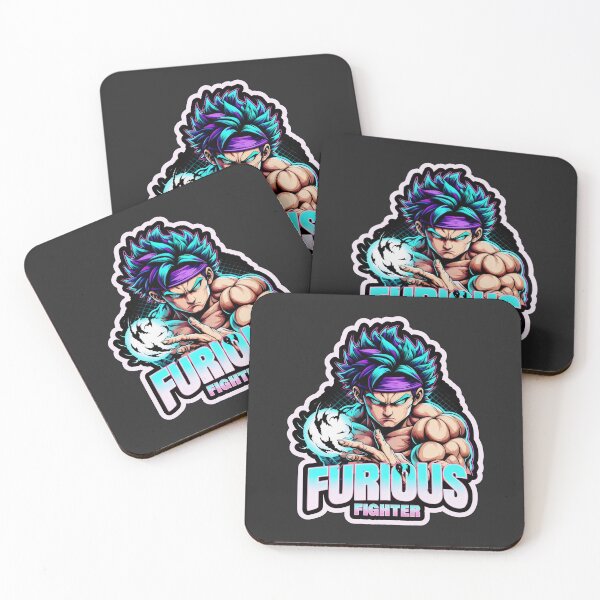 Item preview, Furious Fighter Unleashing Blue Energy In Violet Storm designed and sold by SplashTastic.