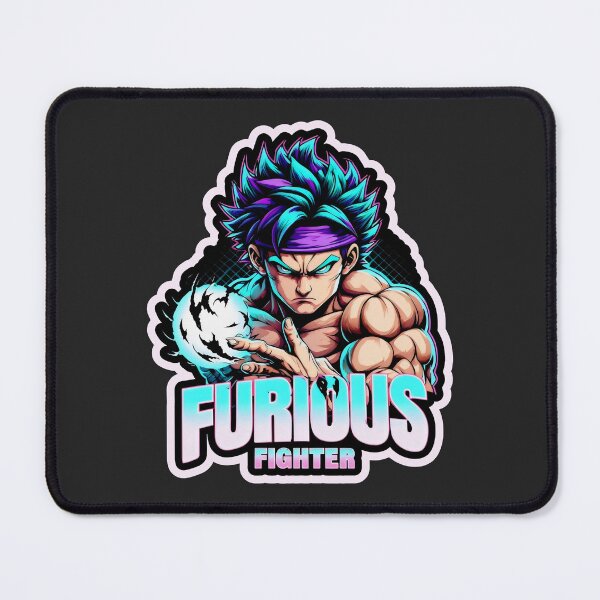 Item preview, Furious Fighter Unleashing Blue Energy In Violet Storm designed and sold by SplashTastic.