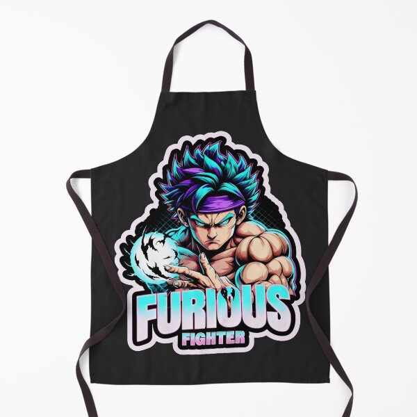 Item preview, Furious Fighter Unleashing Blue Energy In Violet Storm designed and sold by SplashTastic.