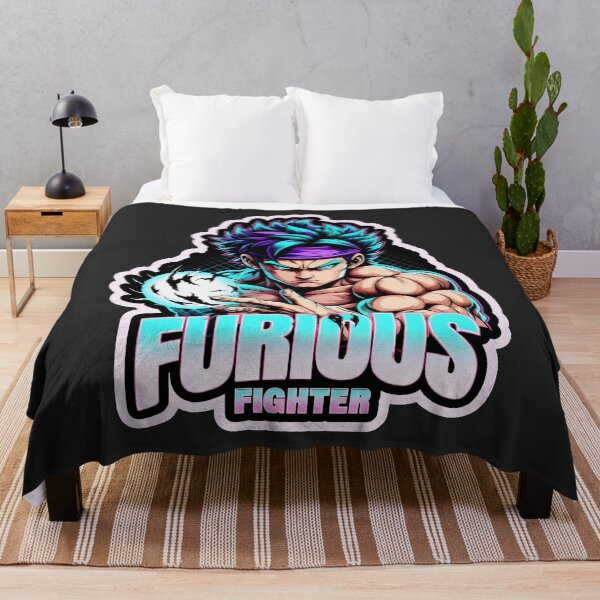 Item preview, Furious Fighter Unleashing Blue Energy In Violet Storm designed and sold by SplashTastic.
