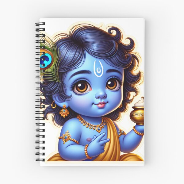 Item preview, Baby Krishna Sticker | The Butter Thief | Gopal | Adorable Hindu Art | Little Krishna designed and sold by Sarasvati’s Divine Art.