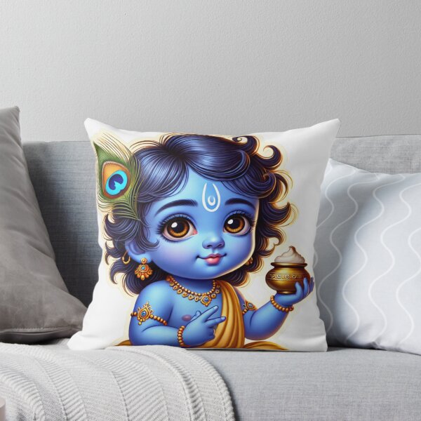 Item preview, Baby Krishna Sticker | The Butter Thief | Gopal | Adorable Hindu Art | Little Krishna designed and sold by Sarasvati’s Divine Art.