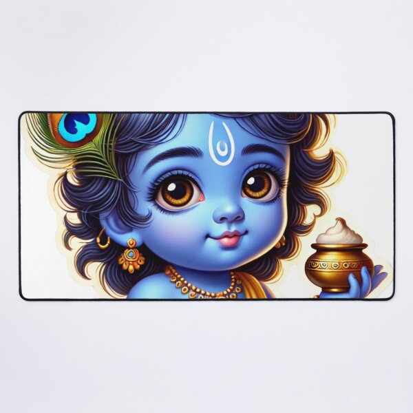 Item preview, Baby Krishna Sticker | The Butter Thief | Gopal | Adorable Hindu Art | Little Krishna designed and sold by Sarasvati’s Divine Art.