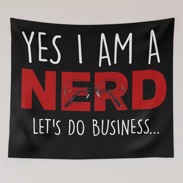 Item preview, I AM A NERD – and proud of it black!  designed and sold by MaxGlitch.