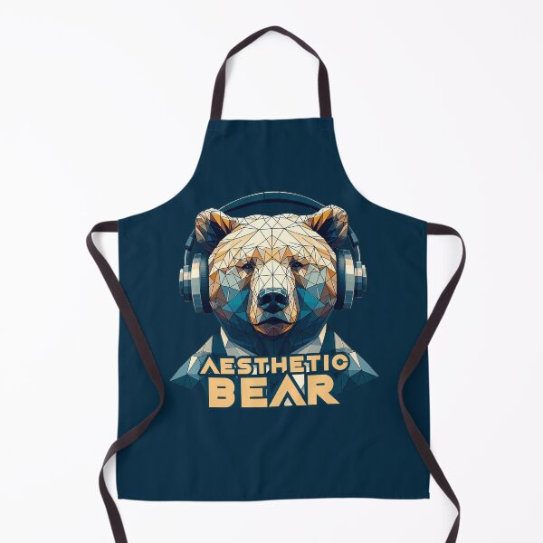 Item preview, Aesthetic Bear with headphones designed and sold by APOLLO TWENTY ONE.