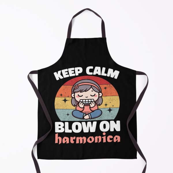 Item preview, KEEP CALM AND BLOW ON - HARMONICA GIFT designed and sold by KEF Custom.