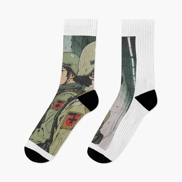 Item preview, Retro-Futuristic 90s Anime Soldiers - Battlefield Echoes designed and sold by RetroRebootShop.