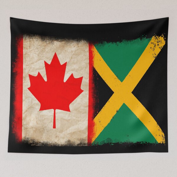Item preview, Canadian Flag and Jamaican flag Pride Wear Design designed and sold by LovelyHappyGift.