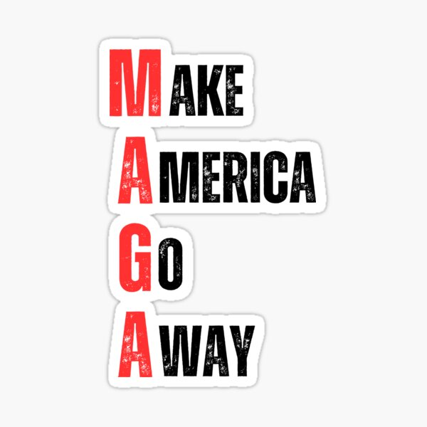 Vista previa del artículo con la obra «MAGA - Hagamos que Estados Unidos desaparezca», diseñado y vendido por th3hatt3r.