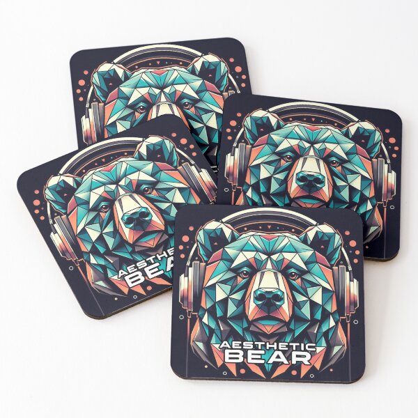 Item preview, Aesthetic Bear with headphones 2 designed and sold by APOLLO TWENTY ONE.