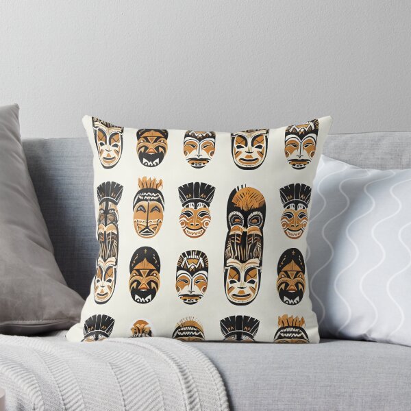 Item preview, Traditional Papua New Guinea Tribal Mask Pattern – Seamless Design designed and sold by DiiStyle.