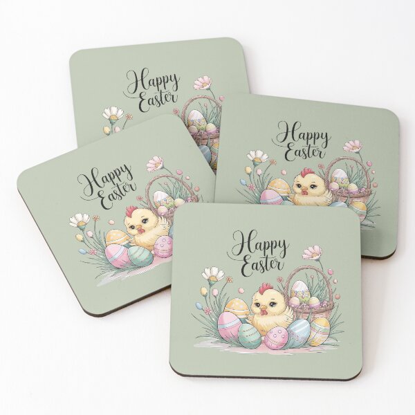 Item preview, Easter Chicken with Basket and Eggs designed and sold by WikaKowalczyk.