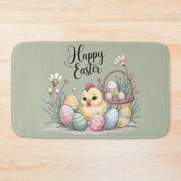 Item preview, Easter Chicken with Basket and Eggs designed and sold by WikaKowalczyk.