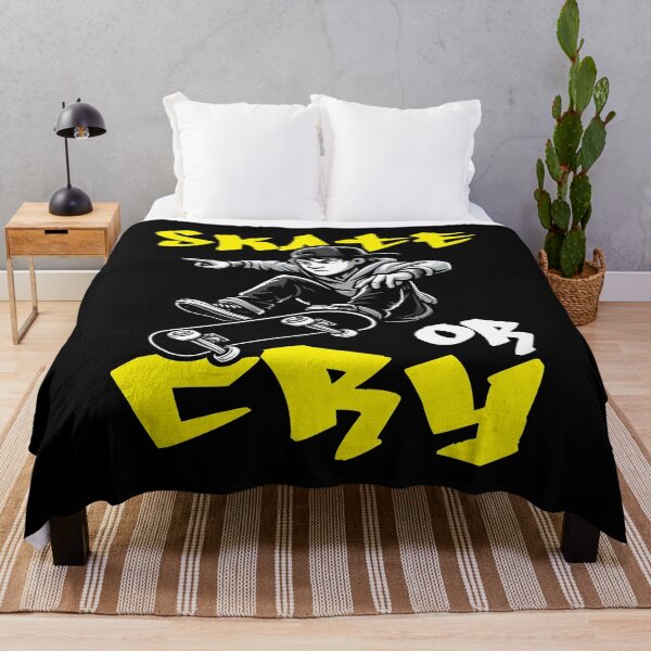 Item preview, SKATE OR CRY - SKATEBOARDING GIFT designed and sold by KEF Custom.