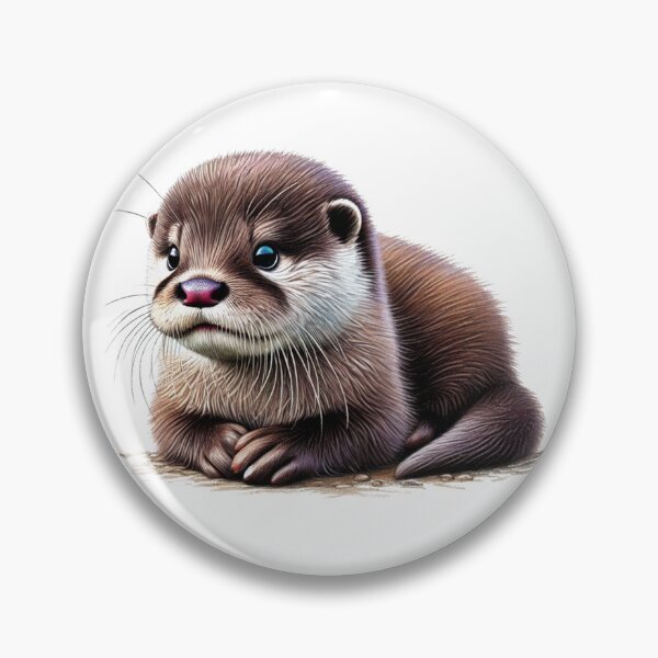 Item preview, Cute Baby Otter Colored Pencil Sketch Portrait designed and sold by MaedK.