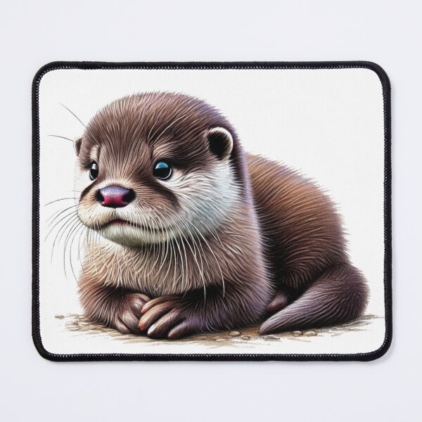 Item preview, Cute Baby Otter Colored Pencil Sketch Portrait designed and sold by MaedK.