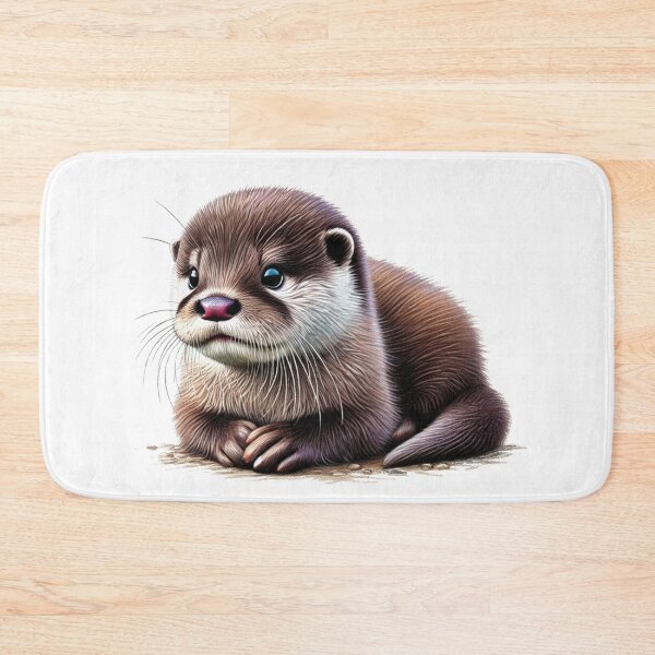 Item preview, Cute Baby Otter Colored Pencil Sketch Portrait designed and sold by MaedK.
