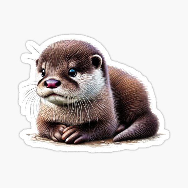 Artikel-Vorschau von Niedliches Baby-Otter-Buntstift-Skizze-Portrait, designt und verkauft von MaedK.