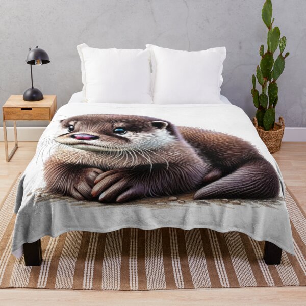 Item preview, Cute Baby Otter Colored Pencil Sketch Portrait designed and sold by MaedK.