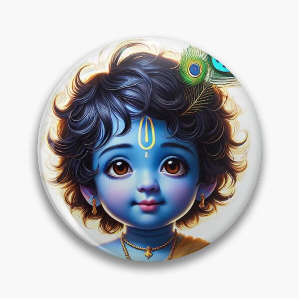 Item preview, Baby Krishna Sticker | Divine Blessing | Spiritual Vedic Hindu Art | Little Gopal designed and sold by Sarasvati’s Divine Art.