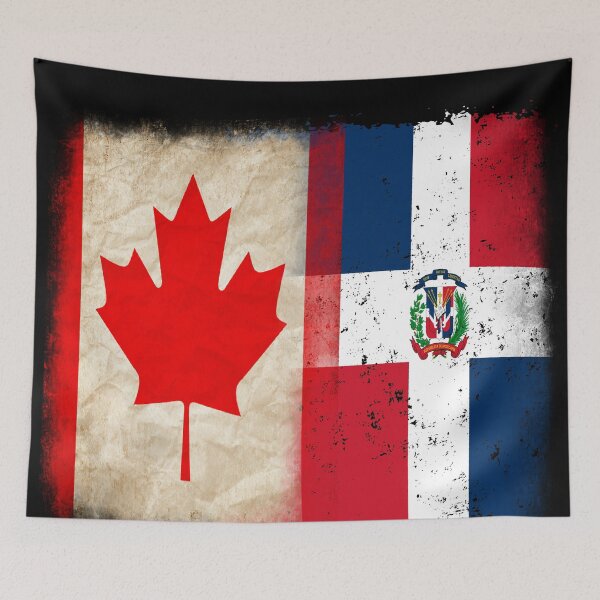 Item preview, Diseño de ropa de orgullo con la bandera de Canadá y la bandera de la República Dominicana. Dominicanos designed and sold by LovelyHappyGift.