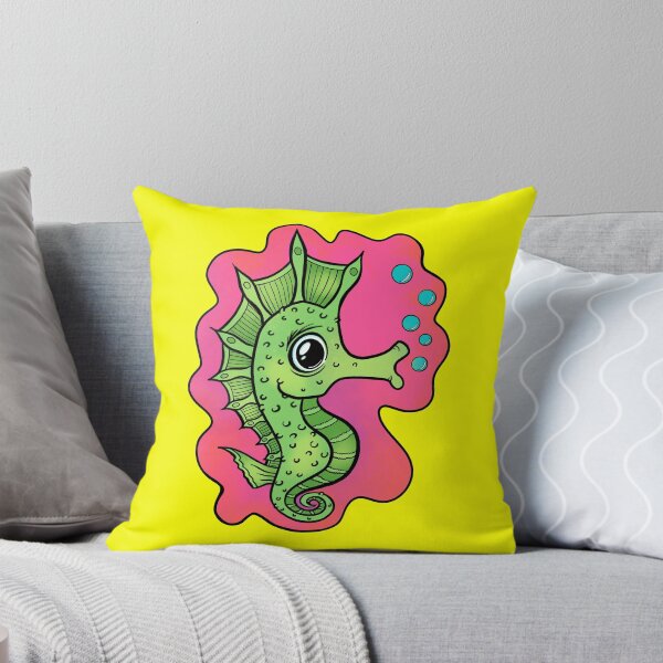 Item preview, Cute Green Seahorse Blowing Bubbles designed and sold by DanielleJScott.com.