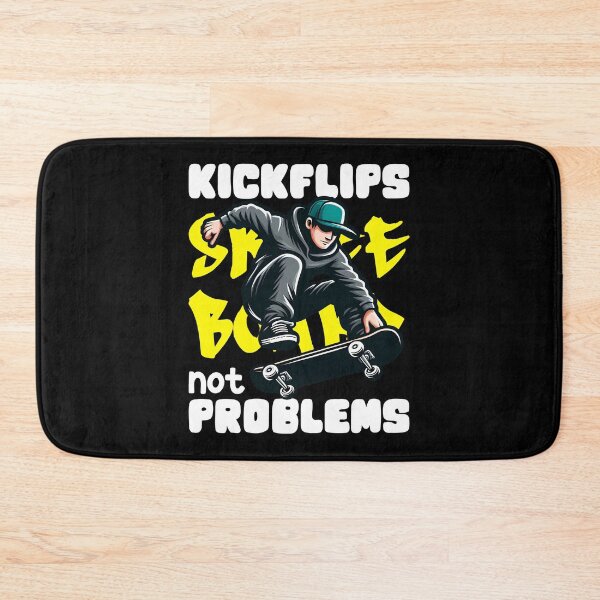 Item preview, KICKFLIPS NOT PROBLEMS - SKATEBOARD GIFT designed and sold by KEF Custom.