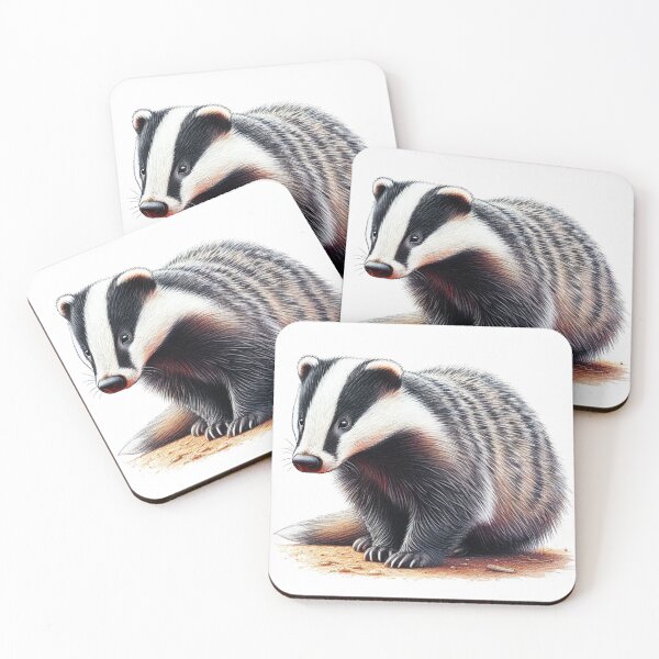 Item preview, Badger Colored Pencil Sketch Portrait designed and sold by MaedK.