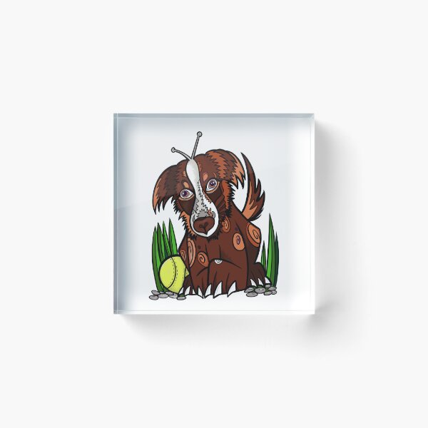 Item preview, Playful Robot Mini Australian Shepherd Dog designed and sold by DanielleJScott.com.