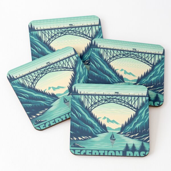 Item preview, Deception Pass vintage themed travel poster designed and sold by OSKAR-NOVAK.