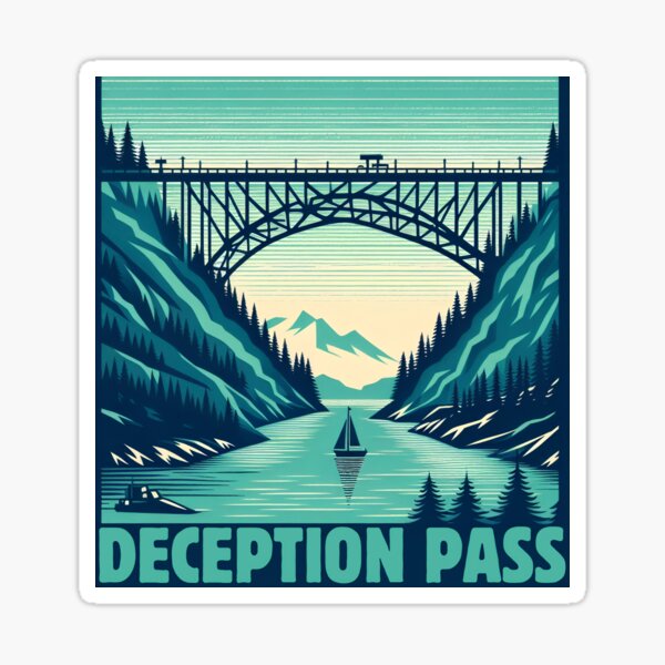 Artikel-Vorschau von Deception Pass Vintage Reiseposter, designt und verkauft von OSKAR-NOVAK.