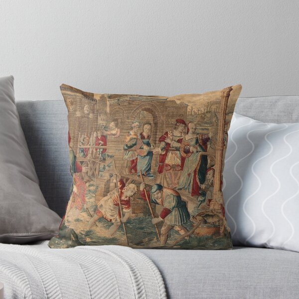 Item preview, Four Seasons Spring Fishing Scene, designed c. 1535, woven mid- to late 1600s. Possibly by Gobelins Manufactory designed and sold by Vintage Designs +.