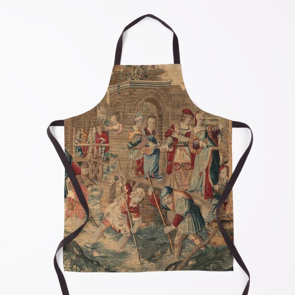 Item preview, Four Seasons Spring Fishing Scene, designed c. 1535, woven mid- to late 1600s. Possibly by Gobelins Manufactory designed and sold by Vintage Designs +.