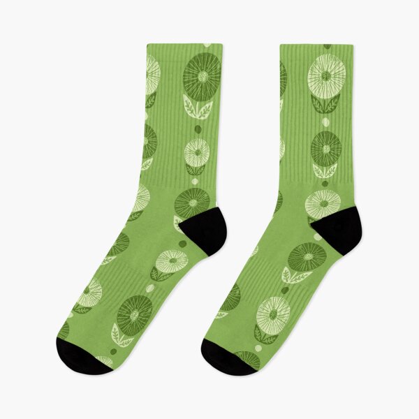 Item preview, Dandelions on green, flower pattern designed and sold by KOUZZA.