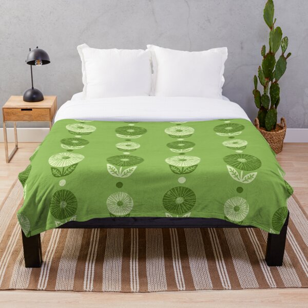 Item preview, Dandelions on green, flower pattern designed and sold by KOUZZA.
