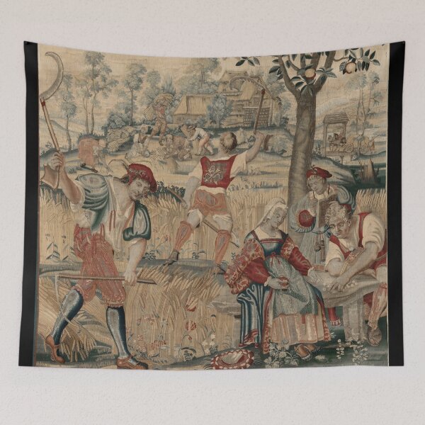 Item preview, Four Seasons Summer Harvest Scene, designed c. 1535, woven mid- to late 1600s. Possibly by Gobelins Manufactory (France, Paris, est. 1662) designed and sold by Vintage Designs +.