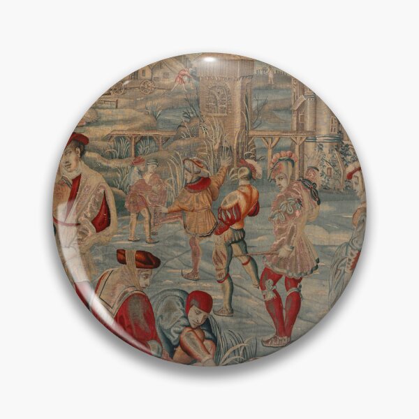 Item preview, Four Seasons Winter Skating Scene, designed c. 1535, woven mid- to late 1600s. Possibly by Gobelins Manufactory (France, Paris, est. 1662 designed and sold by Vintage Designs +.