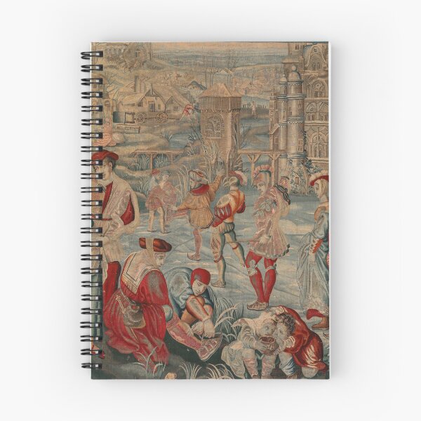 Item preview, Four Seasons Winter Skating Scene, designed c. 1535, woven mid- to late 1600s. Possibly by Gobelins Manufactory (France, Paris, est. 1662 designed and sold by Vintage Designs +.