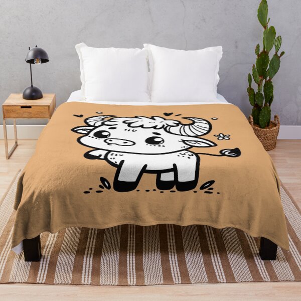Item preview, Fluffy Buffalo Baby - Kawaii Farm Animal designed and sold by happyartworks.