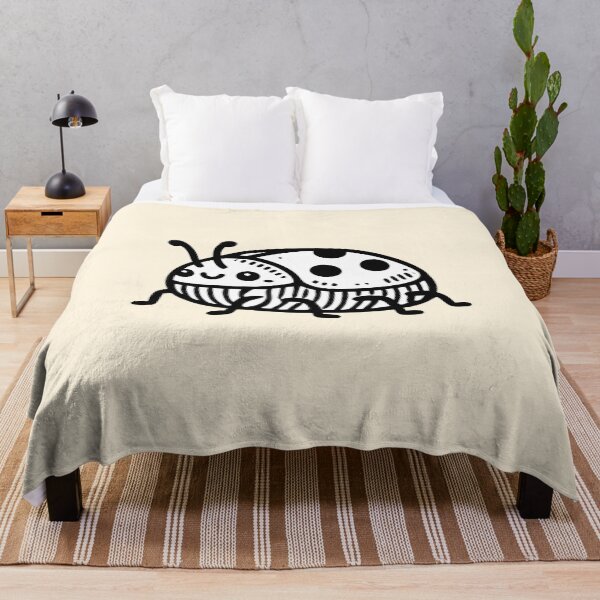 Item preview, Charming Hand-Drawn Beetle Illustration – Minimalist Black Line Art designed and sold by happyartworks.