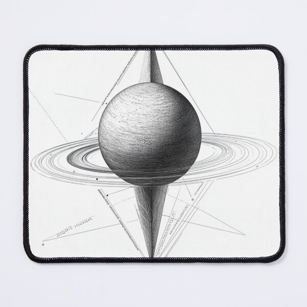 Item preview, Geometric Saturn: Minimalists Fine-Line Space Art designed and sold by Desireehaz.