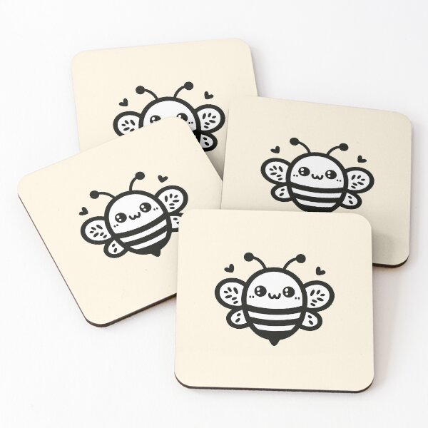 Item preview, Sweet Honey Bee - Kawaii Nursery Line Art designed and sold by happyartworks.