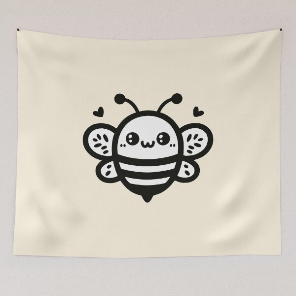 Item preview, Sweet Honey Bee - Kawaii Nursery Line Art designed and sold by happyartworks.