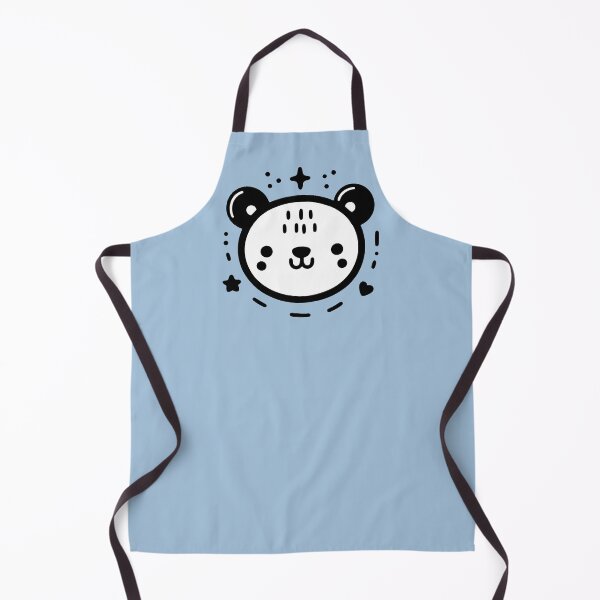 Item preview, Starry Bear Face - Kawaii Minimalist Line Art designed and sold by happyartworks.