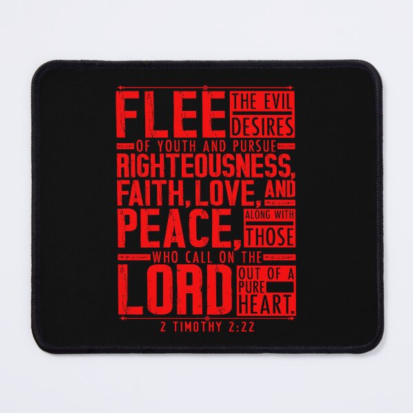 Item preview, 2 Timothy 2:22 Flee The Evil Desires Of Youth designed and sold by plushism.